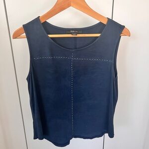 Style & Co. Navy Studded Tank Top